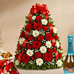 Holiday Bliss Arrangement - Wine and Cookie Pouch Set
