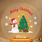 Merry Christmas Personalised LED Lamp