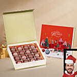 Personalised Christmas Caricature & Chocolate Truffles Gift Bundle