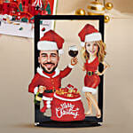 Personalised Christmas Caricature & Chocolate Truffles Gift Combo