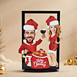 Personalised Christmas Caricature Wall Frame