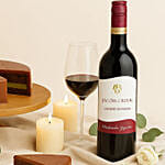 Dubai Chocolate Cake & Wine Combo