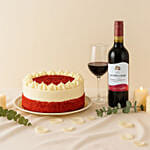 Scrumptious Red Velvet Cake n Wine
