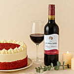 Scrumptious Red Velvet Cake n Wine