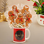 Christmas Floral and Gingerbread Mug Gift