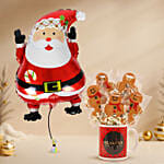 Gingerbread Cookies & Santa Balloon Mug Gift