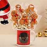 Gingerbread Cookies & Santa Balloon Mug Gift