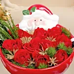 Santa Bowl of Roses