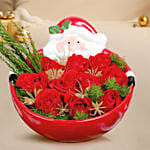 Santa Bowl of Roses