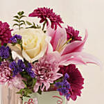 Elegant Floral & Chocolate Cake New Year Combo