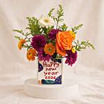 Happy New Year Flowers & Chocolate Truffle Set