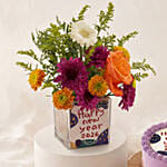 Floral & Red Velvet Celebration Combo