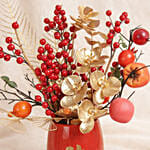 CNY Artificial Arrangment in Red Pot