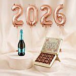 New Year Prosecco Chocolate & Balloon Celebration Set