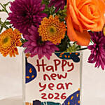 Happy New Year Elegant Flowers Arrangement