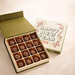 Happy New Year Flowers & Chocolate Truffle Combo