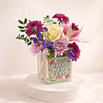 Happy New Year Flowers & Chocolate Truffle Combo