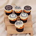 New Year Theme Chocolate Cup Cakes