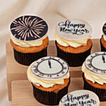 New Year Theme Chocolate Cup Cakes