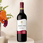 New Year Flowers and Wine Gift Set