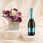 New Year Flowers and Prosecco Gift Set