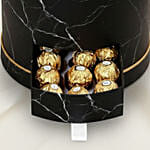 Stylish Box Of Pink Roses and Chocolates