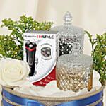 Remington R4000 Rotary Shaver with Elegant Floral Tray Combo