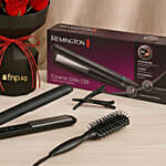 Remington S3700 Ceramic Glide 230 Straightener with Red Roses Combo
