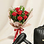 Remington Style Edition Hair Dryer Gift Set with Red Roses Combo