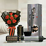 Remington Keratin Protect Hair Styler with Red Roses Combo
