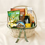 Celebration Basket with Wine