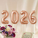 New Year Flowers Chocolates & Balloon Celebration Set