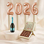 New Year Prosecco Chocolate & Balloon Celebration Set
