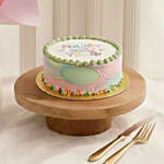 Cheerful Yellow & Pink Flowers Bouquet Cake n Balloons Combo