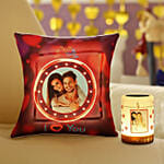 Personalised LED Cushion and Touch Lamp Portable Bluetooth Speaker