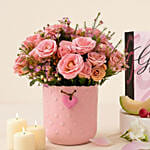 Pink Perfection Blooms and Guess Girl Perfume