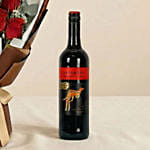 Adorable Love Gift Combo Arrangement with Wine