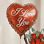 Adorable Love Gift Combo Arrangement with Cake and Wine