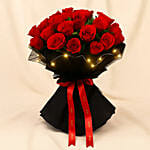 LED Elegance Roses Embrace Bouquet
