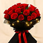 LED Elegance Roses Embrace Bouquet