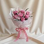 Pink Preserved Roses Bouquet Valentines