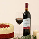 Pink Perfection Blooms - Cake and Wine Bundle