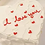 Valentine’s Day I Love You Cream Heart Cake
