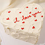 Valentine’s Day I Love You Cream Heart Cake