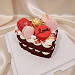 Valentine's Day Red Velvet Macarons Cake