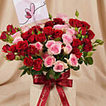 Spray Roses in Premium Ceramic Vase