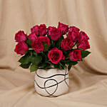 Romantic Dark Pink Roses for Valentine’s Day