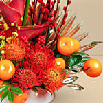 Lunar Year Flowers & Oranges Arrangement