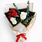 Elegant rose bouquet with gold accents