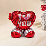 Valentine’s Special 50 Roses Bouquet with Cushion